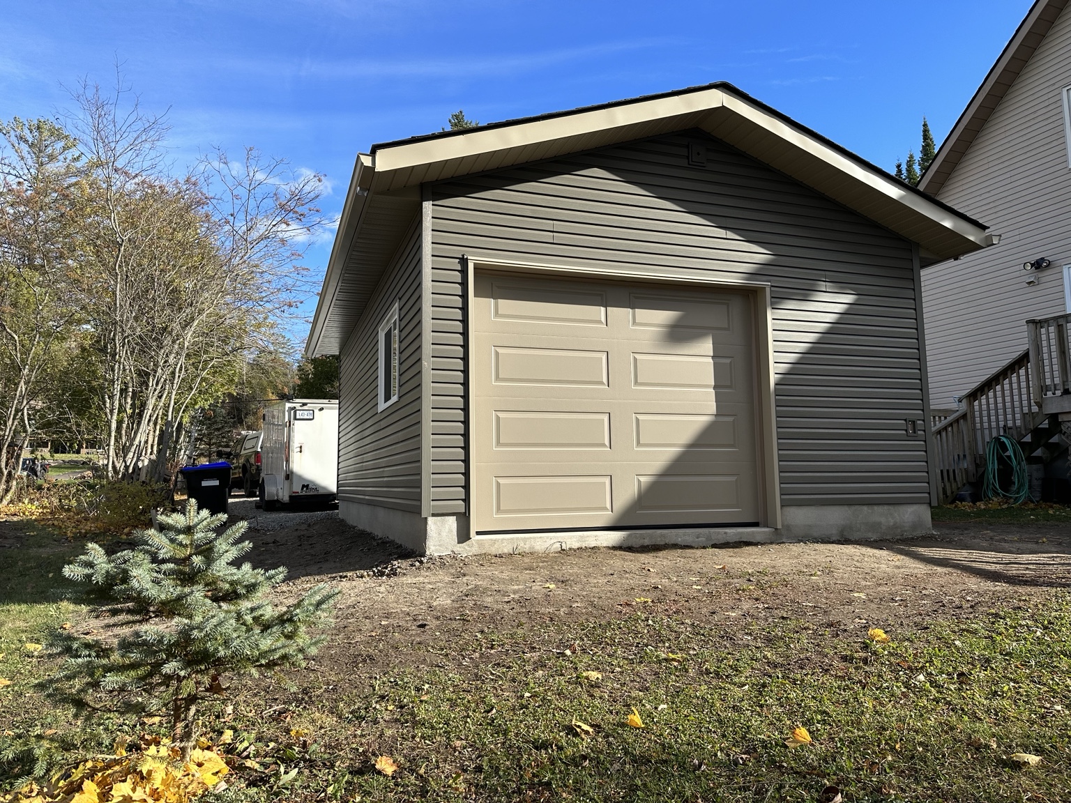 Large elevated deck on house exterior